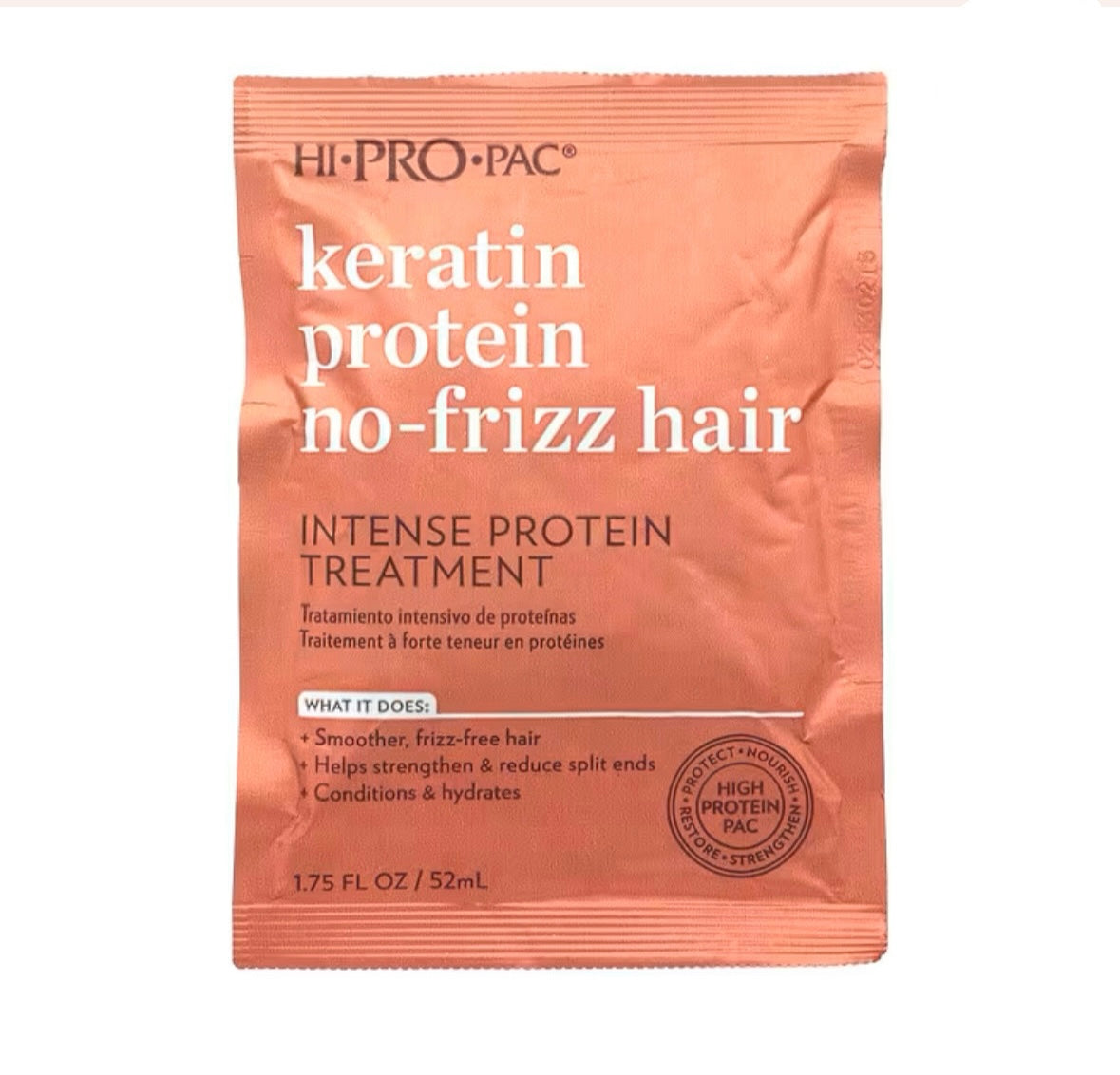 Hi Pro Pac Intense Protein Treatment, Keratin Protein No-Frizz Hair, 1.75  fl oz  52g