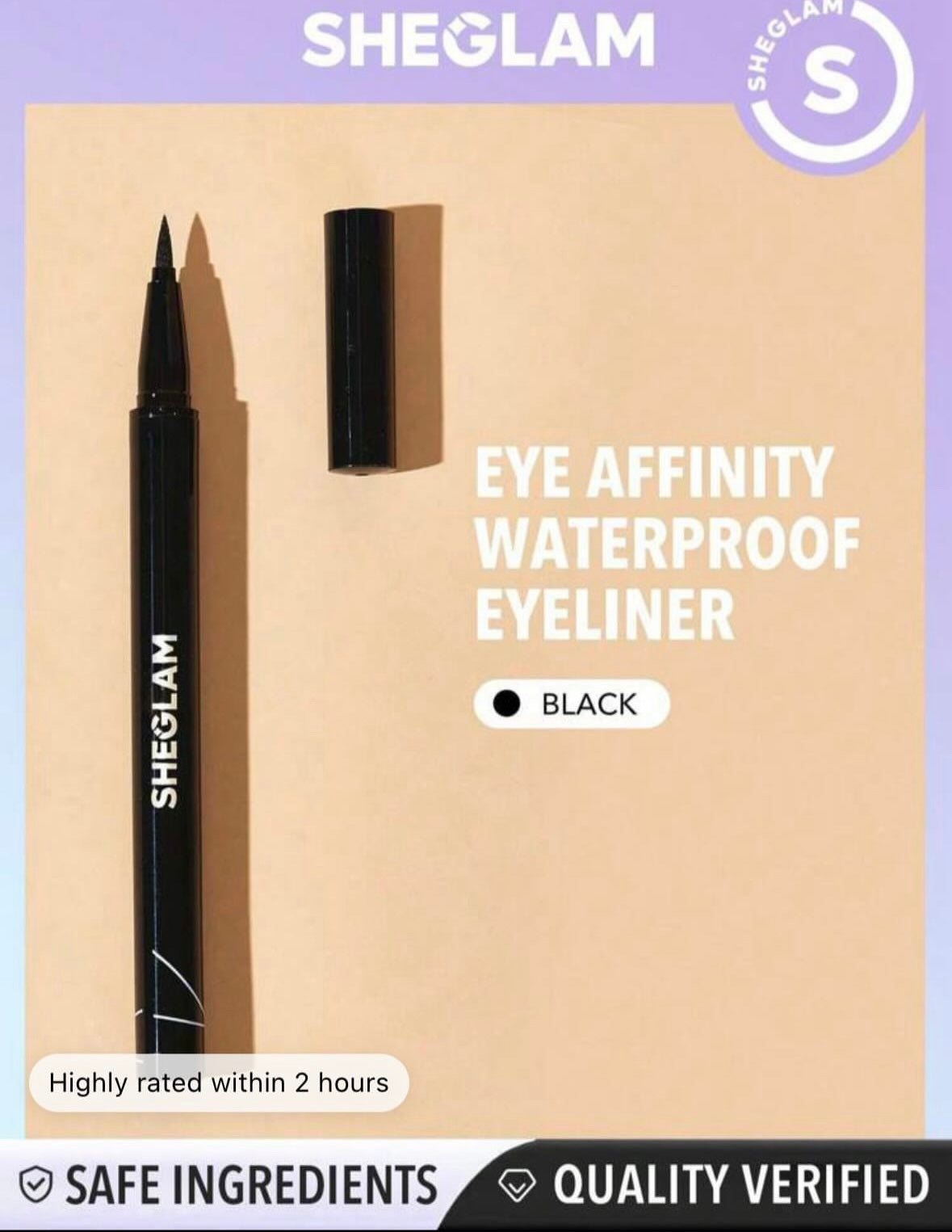 Sheglam black liquid eyeliner