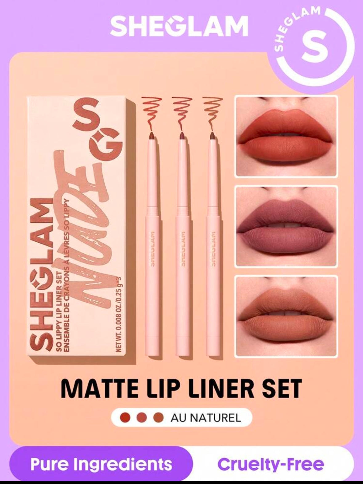 Sheglam so lippy lip liner set